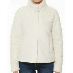 Montrez Ivory Faux Fur Cropped Teddy Jacket Winter Coat
